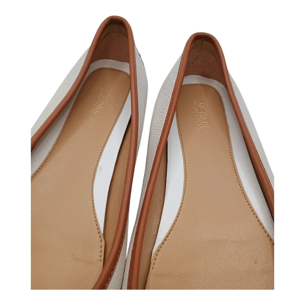 Michael Kors Fulton Women's Size 9M Moccasin Leather Uppers Beige Brown Flats